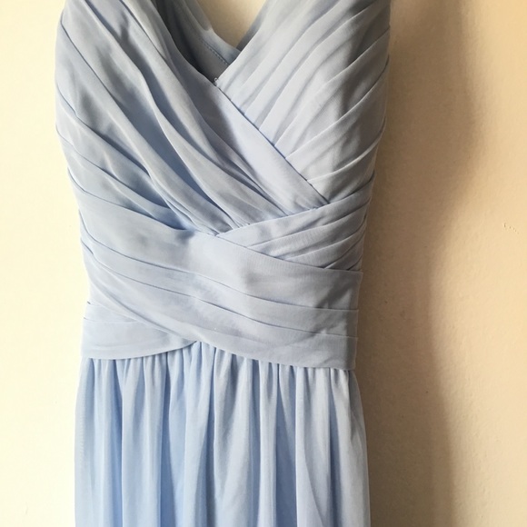 David’s Bridal - Mesh Long Dress Cross Back - Picture 5 of 13